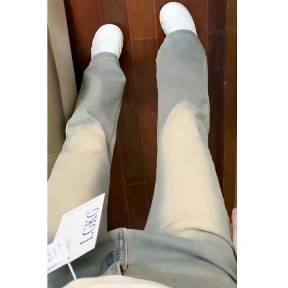 Commuter personality micro-pull jeans women's spring and autumn new retro high-waisted elastic horseshoe horn jeans