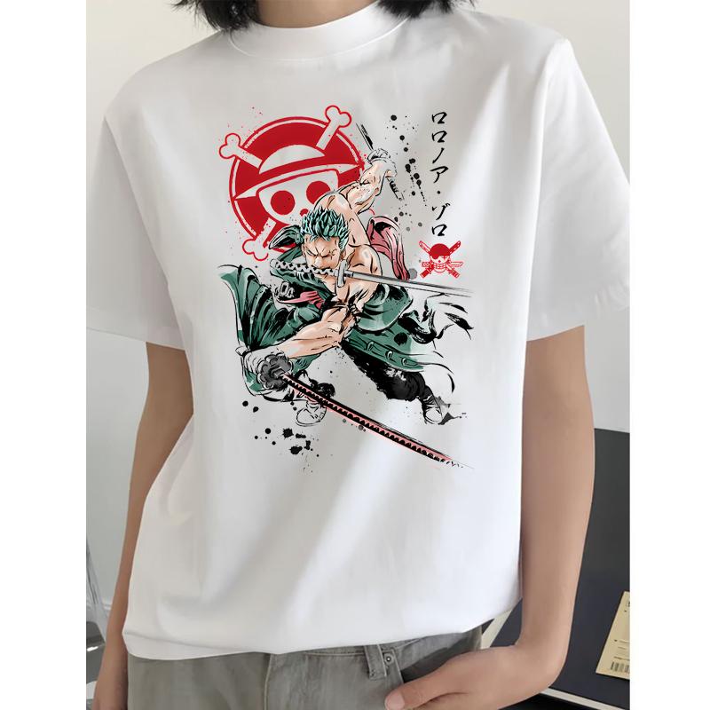 ONE PIECE Nika Luffy Anime Peripheral Short Sleeve Men's and Women's Summer Crew Neck T-Shirt Top Trend