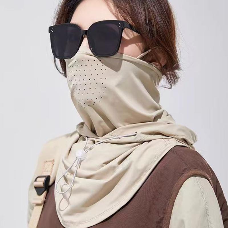 Anti-Uv Ice Silk Sun Hat Adjustable Breathable Sunscreen Hat With Shawl Quick Drying Sunshade Cap Outdoor Sports