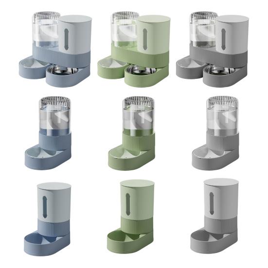 Automatic Pet Feeder 2.4L Dog Food Feeder 2.6L Water Dispenser Travel Auto Cat Feeder Bowl for Small Dogs Cats Rabbits