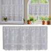 Breathable Sheer White Curtains for Window Stylish Lace Designs Kitchen Dining Decoration