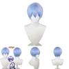 Authentic Eva Ayanami Rei Cosplay Wig With High Temperature Wire Light Blue