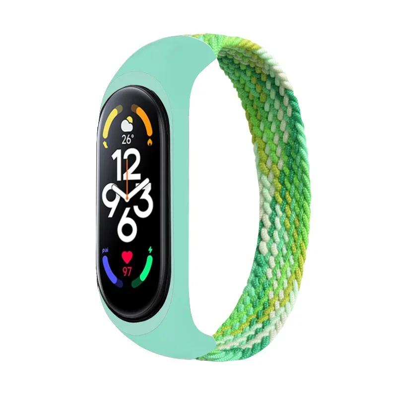 Bracelet for Xiaomi Mi band 6 7 Strap Nylon Braided solo loop pulseira bracelet Miband5 Wristband belt Mi band 5 4 3 6 correa