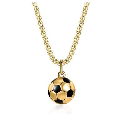 European, American, American, Canadian and Mexican World Cup Football Titanium Steel Necklace Jewelry