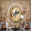 Coffee Murals Retro Coffee Shop 3d Alphabet Background Wallpaper Restaurant Snack Bar Cafe Wall Mural