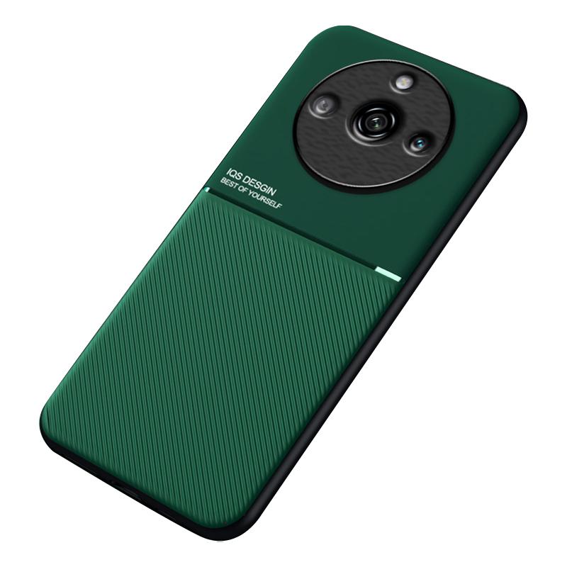 Anti-slip Phone Case for Realme 11 Pro 5G/11 Pro+ 5G,PU Leather+TPU Lines Imprinted Shockproof Cover