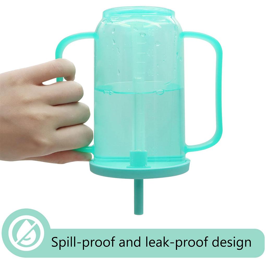 ABS Erwachsenen-Trinkbecher mit verlängertem Strohhalm für ältere Erwachsene Schnabeltassen für ältere Erwachsene auslaufsicher