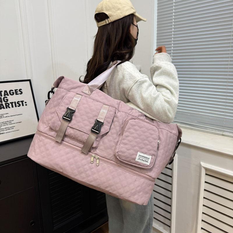 Sports hand-held large-capacity luggage bag with shoes compartment travel bag dry and wet separation shoulder fitness bag