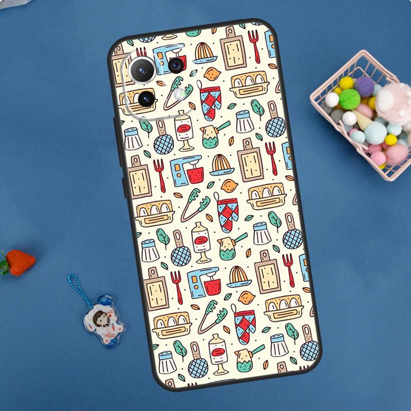 Baking Utensils Case For Xiaomi 11T 12T 13T 14T Pro 13 14 15 Ultra POCO X7 Pro X3 X5 X6 M6 F5 F6 Pro Cover
