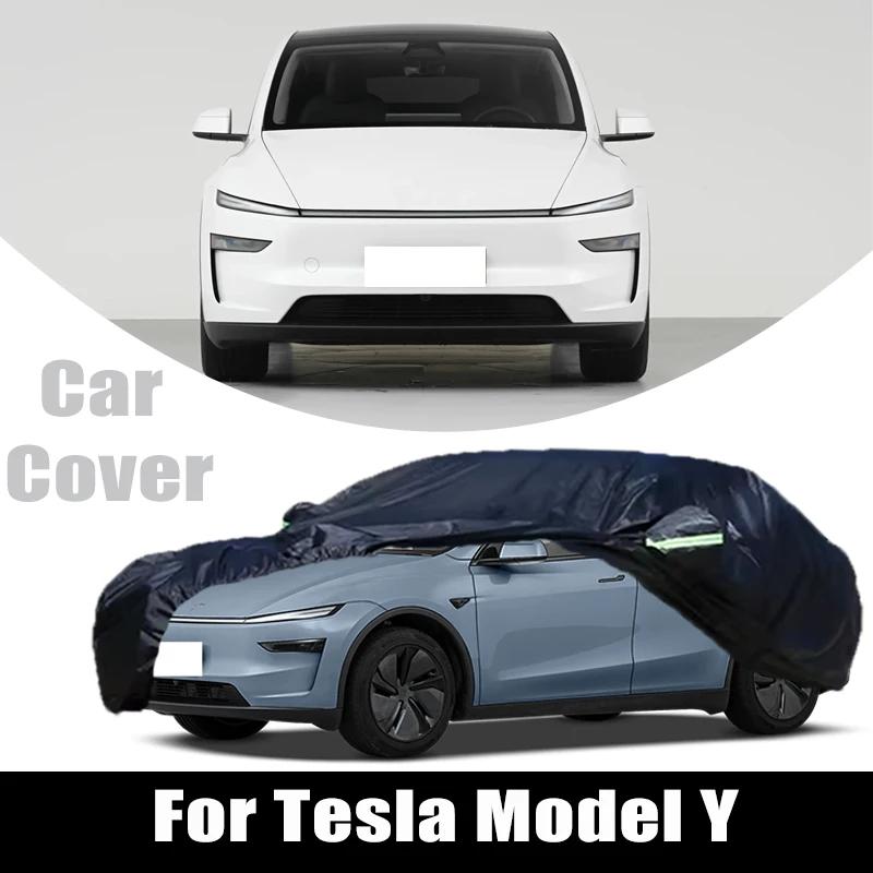 Für Tesla Model Y Outdoor-Schutz Vollständige Autoabdeckung Schneeschutz Sonnenschutz Wasserdicht Staubdicht Außenschutz