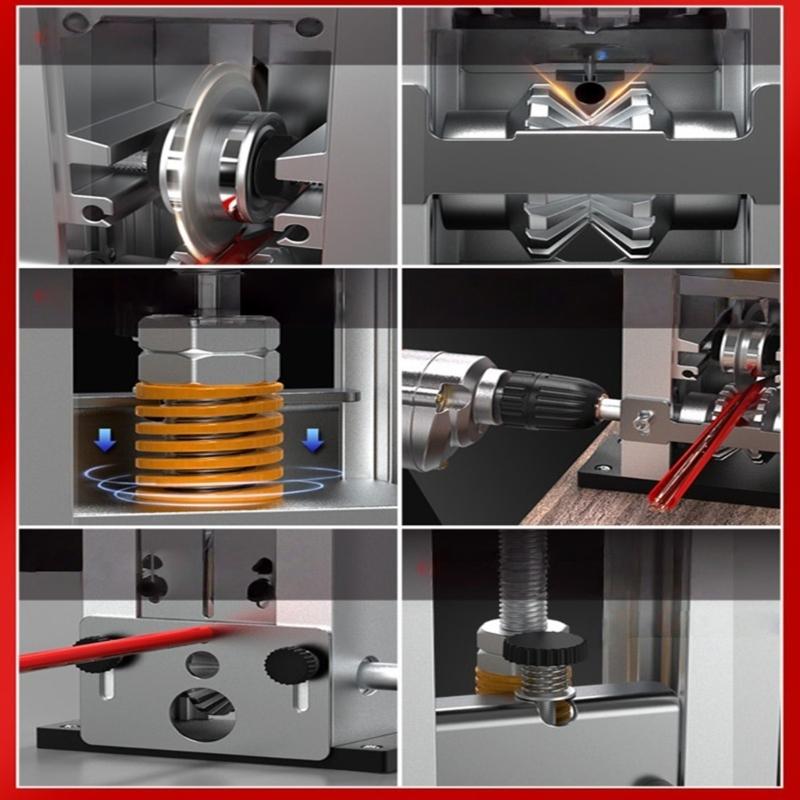Multifunction Industrial Aluminum Alloy Cable Stripper Tool with Switchable Manual and Drill Powered Mode for Durability