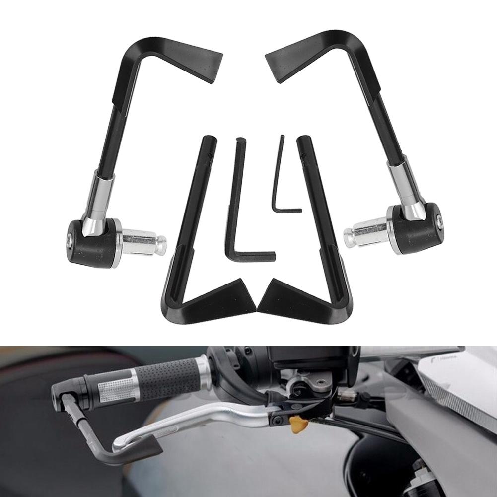 CNC Motorbike Handgrip Guard Brake Levers Guard Motorcycle or Handlebar(Silver)