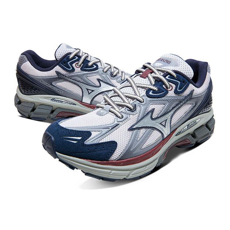 New Mizuno Halo Mi Anti Slip Wear Resistant Low Top Running Shoes Unisex Gray Blue D1GH240812
