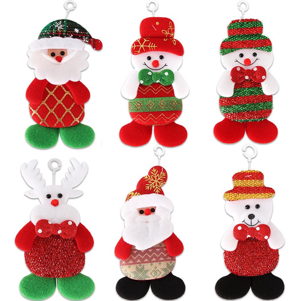 Charming Plush Christmas Decorations For Trees With Snowman Reindeer And Bear Design