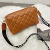Fashion Embroidery Rhombus Shoulder Camera Women's Bag Versatile Zipper Crossbody Change Bag