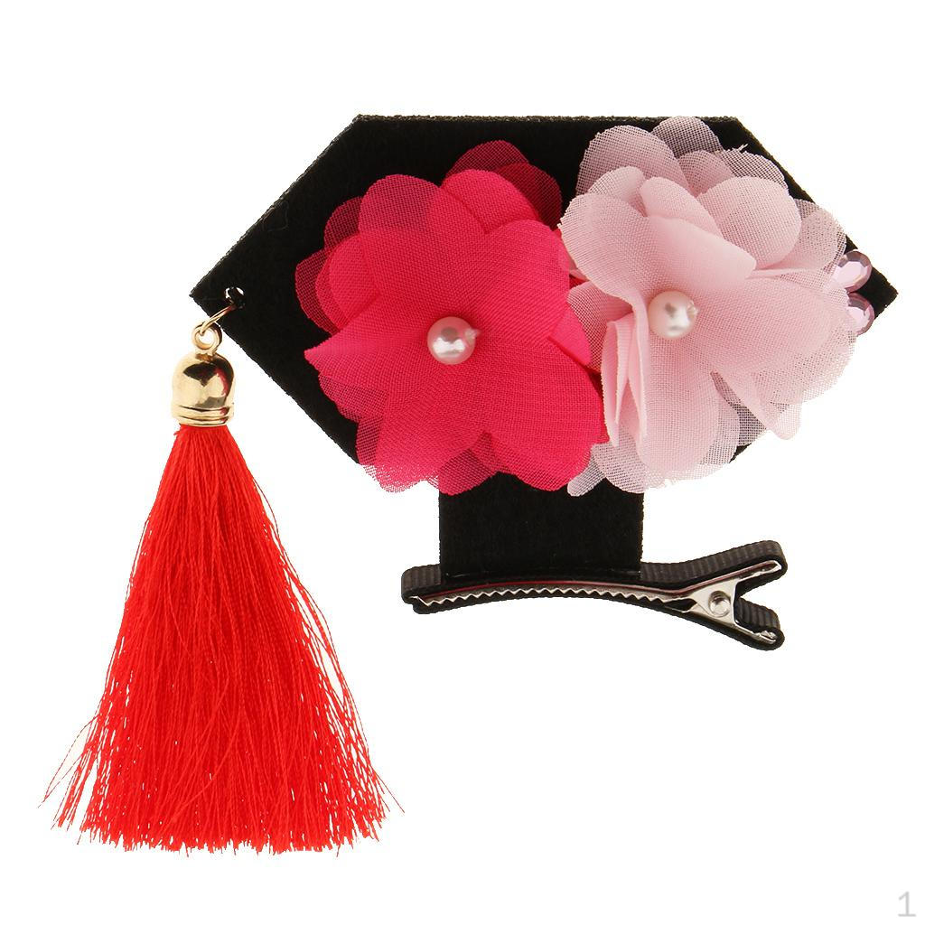 

Novelty Unique Hair Accessories Princess Tassel Clip Alligator for 6Styles Red2