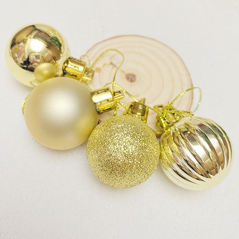 24 Pcs 3Cm Christmas Balls Set Xmas Tree Hanging Pendant Christmas Decoration Home Party Hanging Ornament New Year Decoration
