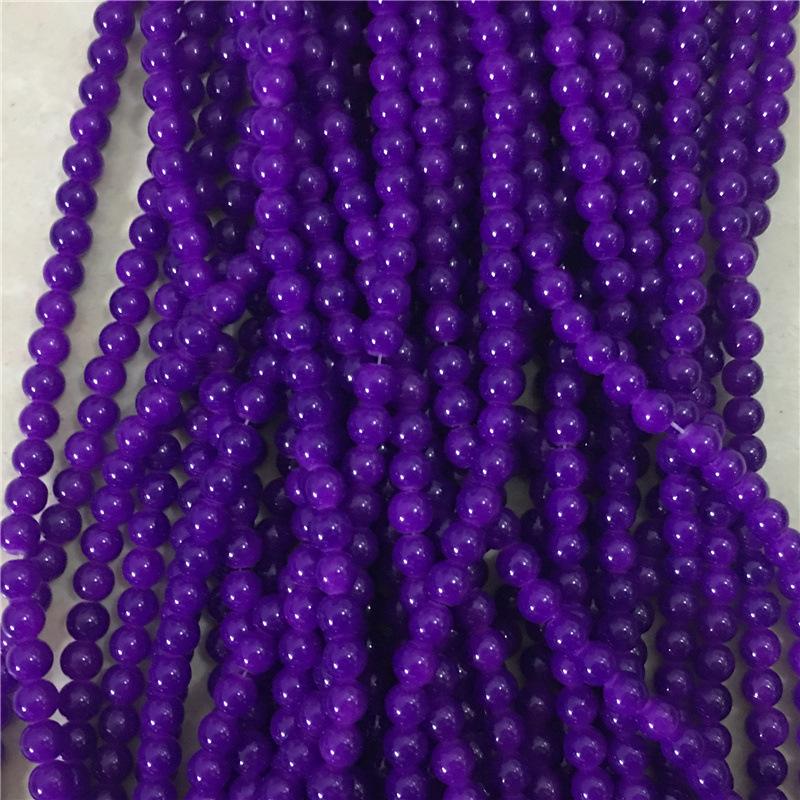 8MM Glossy Synthetic Jade Agate Glass Beads for Bracelets, Necklaces, Hairpins - Round Imitation Jade Loose Beads