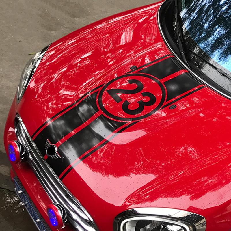 Adesivos de Números 23 para Capô, Motor, Porta-malas Traseiro de Carro Para Mini Cooper One d Clubman F54 F55 F56 F60 R56 R60 R61 Acessórios de Carro