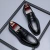 New shoes men's European and American one-pedal business dress foot cover leather shoes loafers summer breathable versatile shoes 24305-R