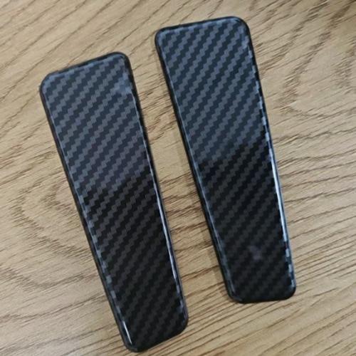 For Kia K4 2026 2026 2026 Auto Styling Exterior Black Carbon Fiber Outside Door Handle Cover Stripes Trim LHD