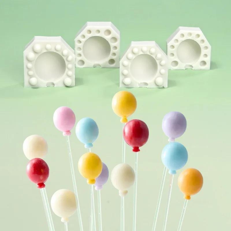 2Pcs Lollipop Chocolate Molds Small Oval Balloon Shape Silicone Cake DIY Decorating Fondant Candy Moulds Baking Tools Bakeware