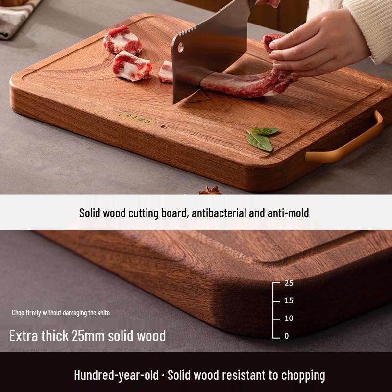 Ebony Wood Antibacterial Double-Sided Cutting Board