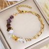 2023 European & American Natural Crystal Gravel Double Bracelet for Women