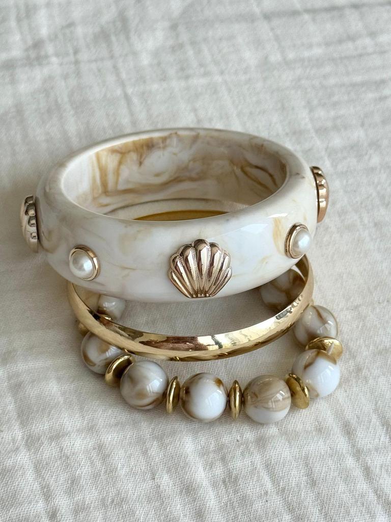 Resin Round Bohemian Bracelet for Women - Travel Style Niche Jewelry