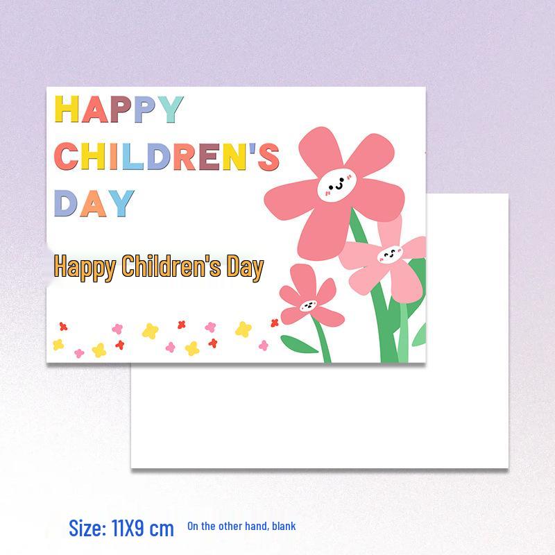 June 1st Children s Day Strawberry Bear Greeting Card for Students and Kindergarten - Creative Festival Message Card