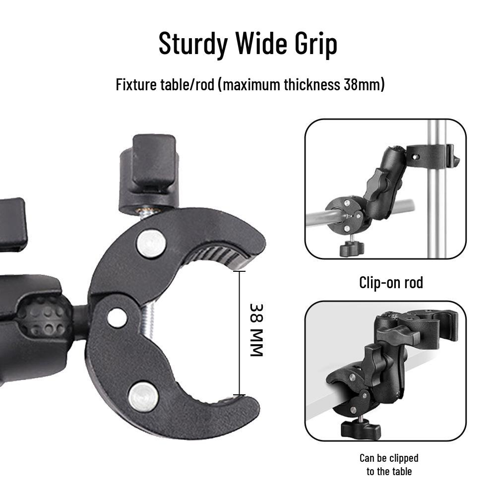 Motorcycle Clamp Selfie Stick & Camera Mount for Sports Accessories
