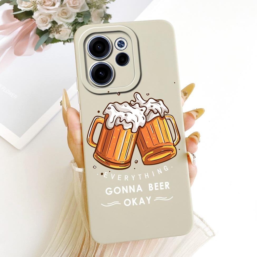For Oppo CPH2801 Phone Case For Oppo Reno 15F Casing Silicone Luxury Fashion Flowers Kawaii Cute Painted Cover For Oppo Reno15 F