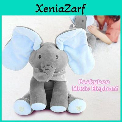 Plüsch-Versteckspiel-Elefant Spielzeug Singendes Kuscheltier Animierte Kinderpuppe Weiches Spielzeug Geschenk