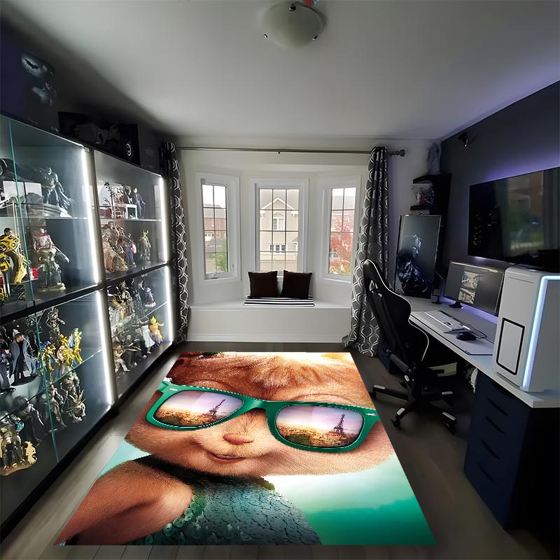 Alvin and the Chipmunks Printed Carpet, Rug for Office Chair Living Room Bedroom Kitchen Room Decor Gifts.