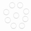 20pcs Silicone Safe O Rings Dummy Pacifier Chain Clips Adapter Holder for Baby White