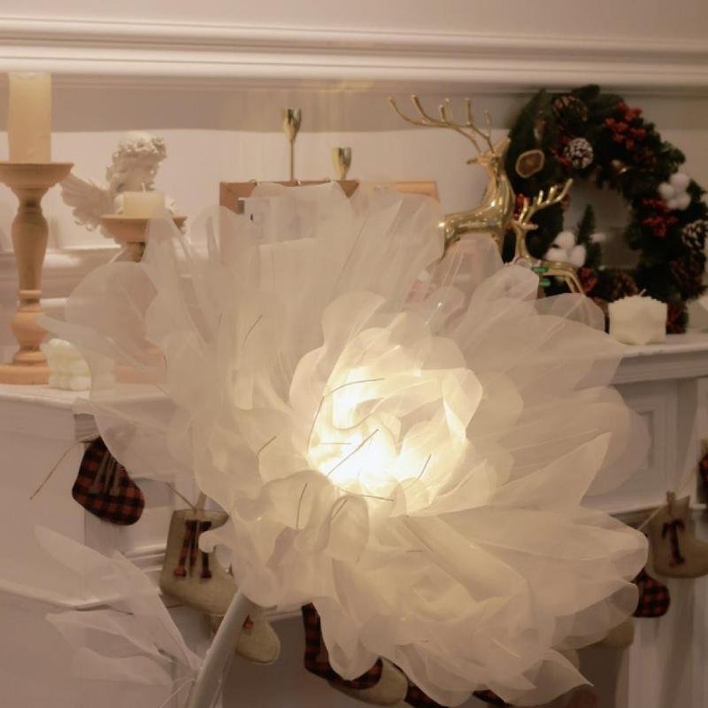 Peony Flower Atmosphere Flower Lamp Decorative Flower Creative Silk Eugen Floor Lamp Living Room Finished Product Pure Handmade