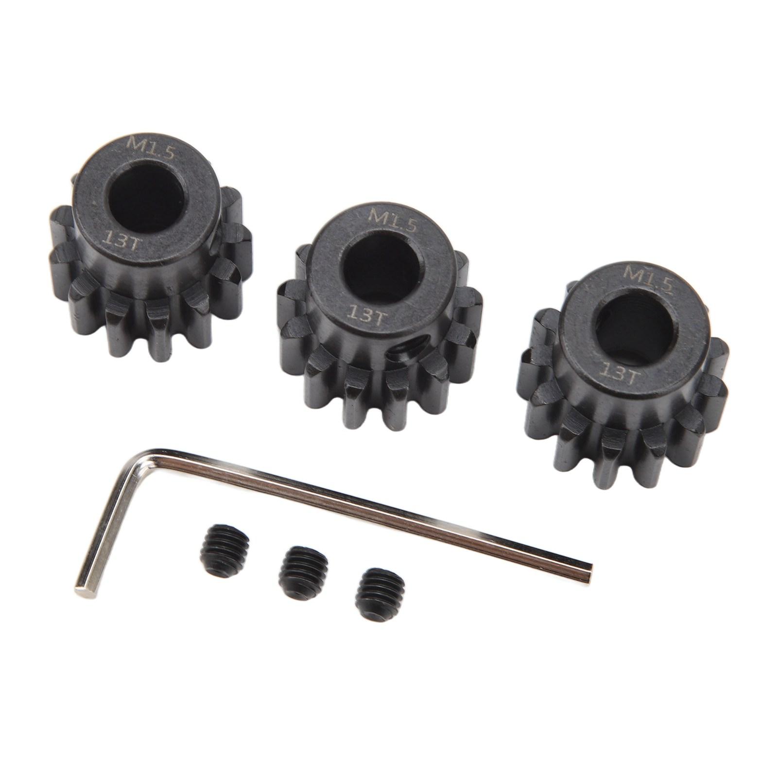 

Набір шестерень для радіокерованої машини 3 шт. M1.5 8 мм Внутрішній отвір Сталева шестерня двигуна для моделі автомобіля 15 18 110 13T
