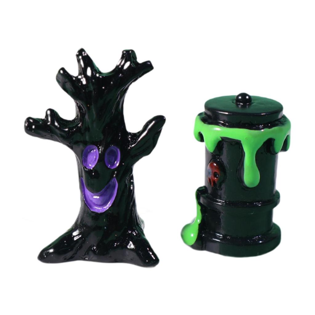 Halloween Figuren Sammlung zur Szenendekoration mit Mini-Statuen