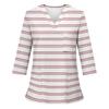 Women's Uniform Top Printed V-Neck 3/4 Sleeve with Single Pocket and Side Slit