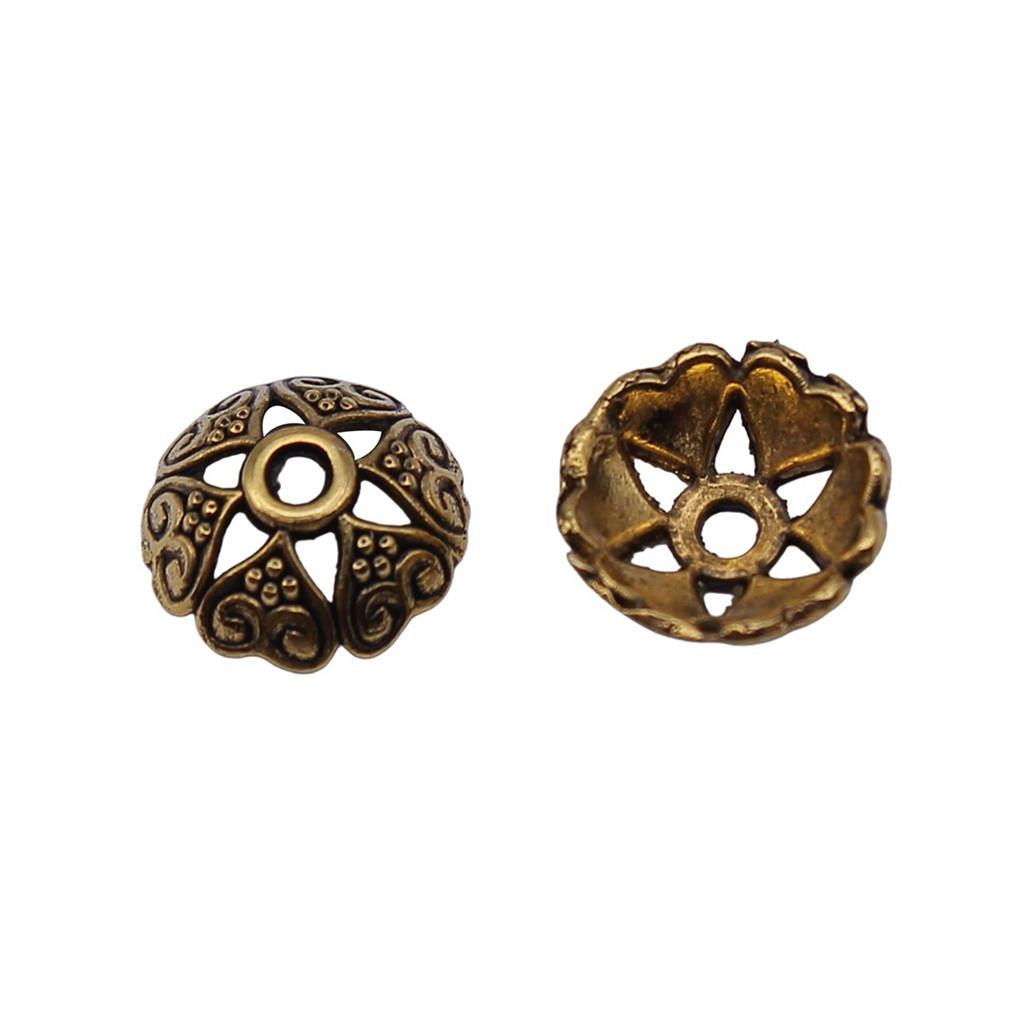 Multi Color Swirl Flower Bead Caps Spacer Beads For Jewelry Making Components