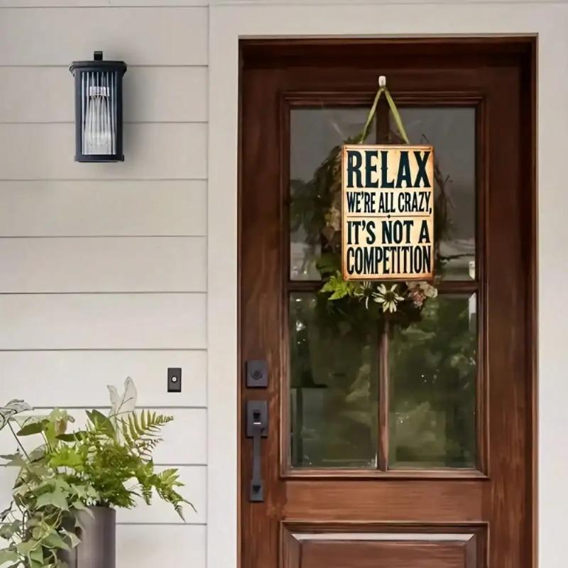 Vintage Funny Metal Wall Sign 20x30cm Relax A Little Crazy Home Decor