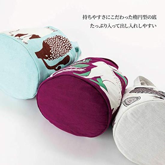 [Emplet Veil] Torba Tote morita MiW, z motywem kotów na dużym drzewie w parku. Jasny niebieski. Ta urocza, okrągła torebka ma