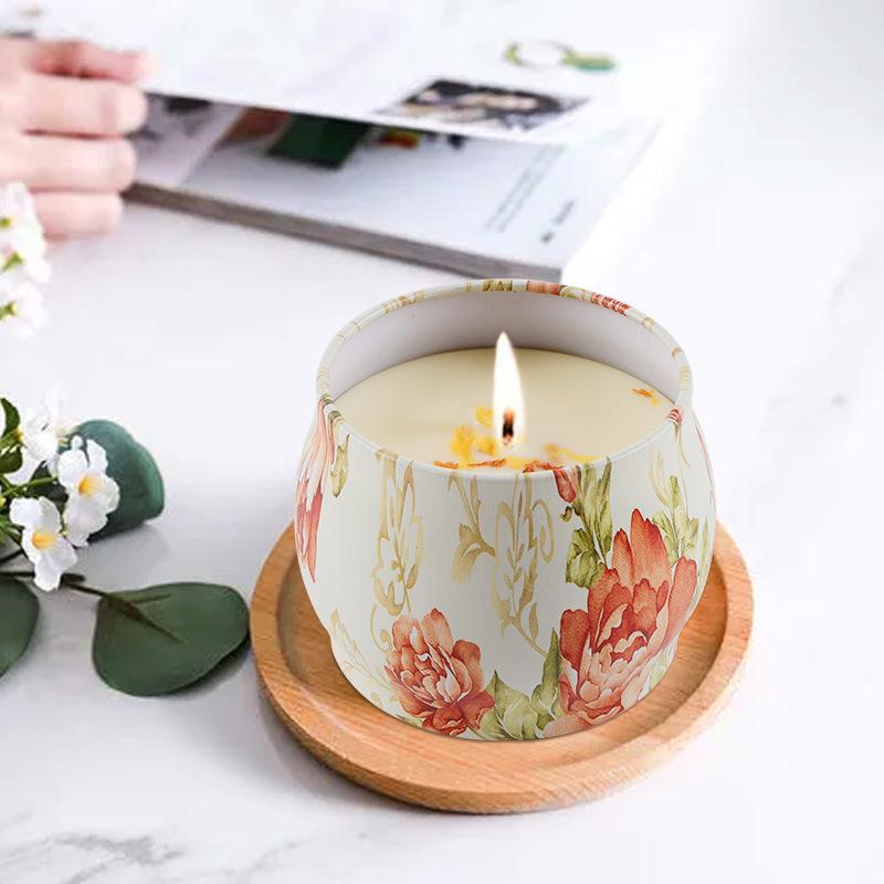 Natural Plant Soy Wax Rose-free Dried Flowers Aromatherapy Candle Fragrance Candle Lamp Souvenir Environmentally Friendly Soy Wax