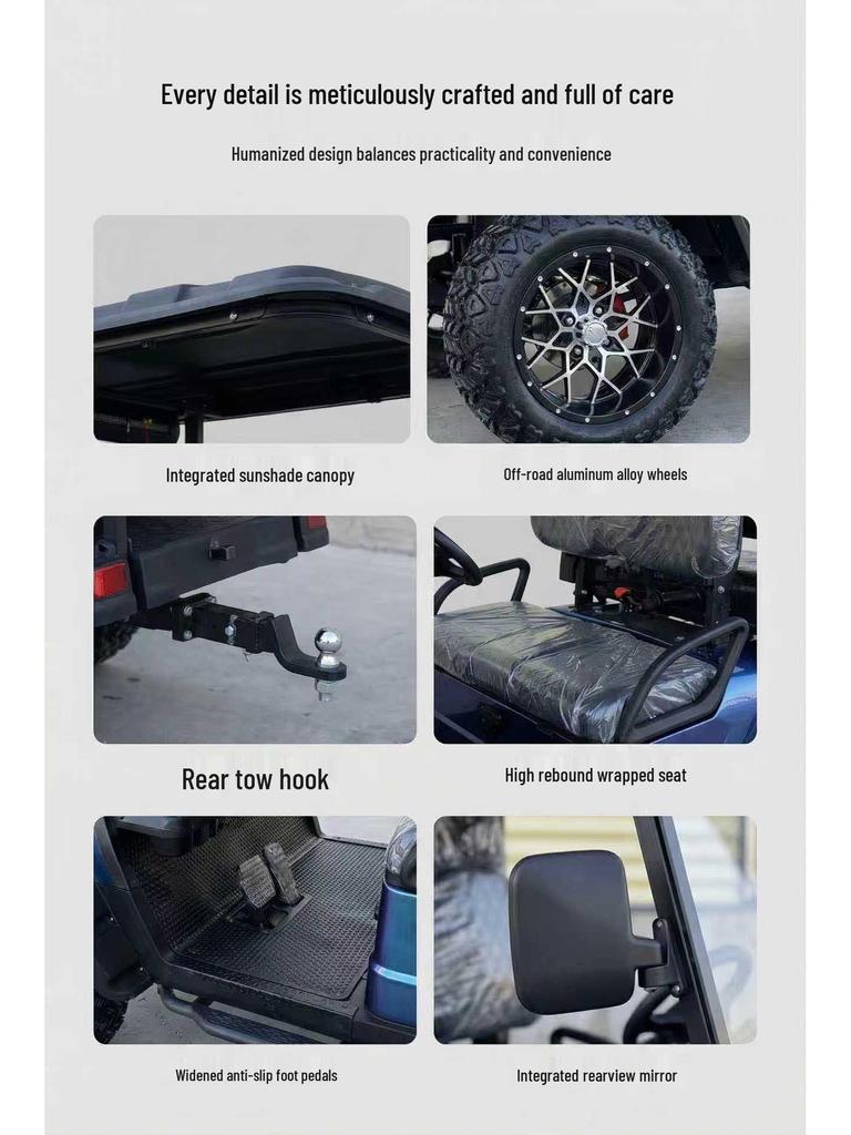 2-8 Seat Golf Cart for Tourist Areas, Hotels, and Scenic Tours