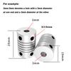 Cuplaj Elastic din Aliaj de Aluminiu Alezaj 3/4/5/6/7/8/10mm Cuplaj Flexibil cu Falci Arbore Șurub Răsucit Motor Encoder D19xL25