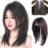 Synthetic Head Top Fake Hair Piece Hair Toppers Wigs with Bangs  Cover White Hair & Hairline