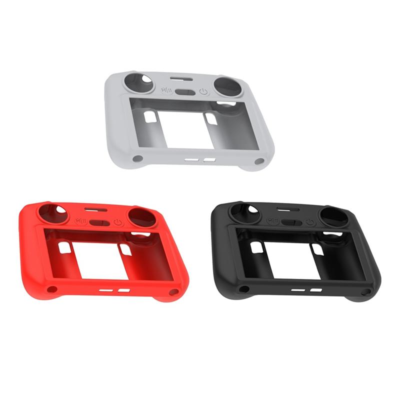 B03B-For DJI Mini 4 Pro/Air3 Drone Remote Control/DJI RC2 Multi-Function Convenient Silicone Protective Case Cover,Black Accesso