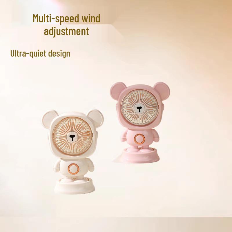 Portable USB Mini Desktop Fan - Rechargeable, Compact Electric Fan for Students & Office