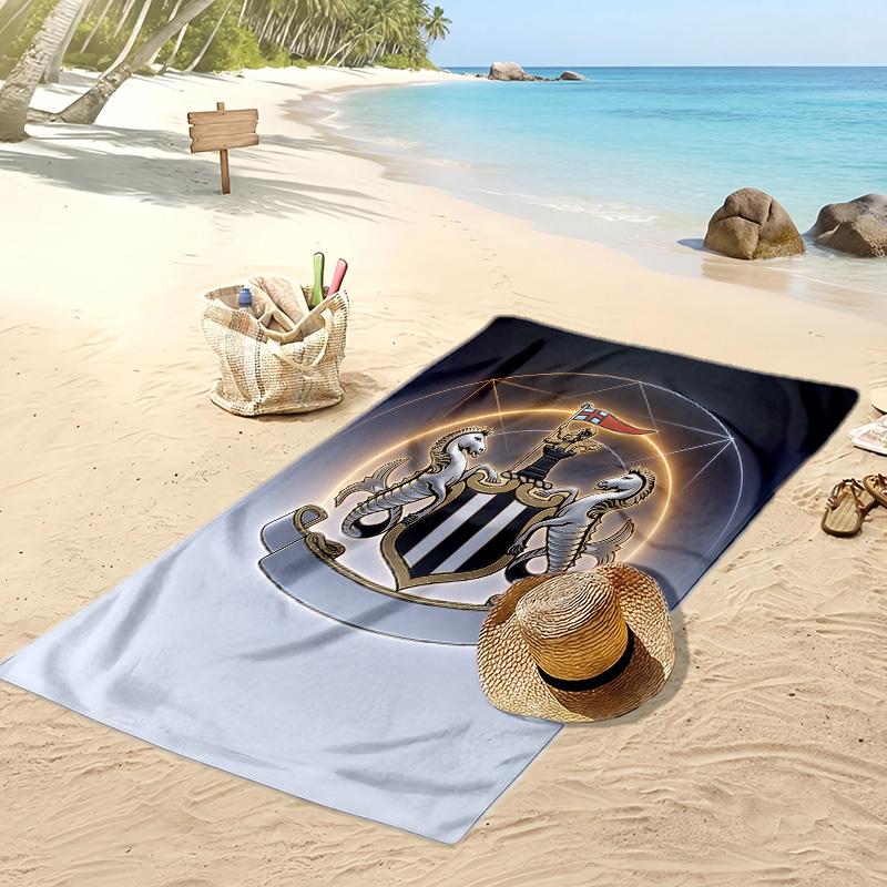 Newcastle United Football Print Beach Towel, Large Soft Quick Dry Towel for Beach Camping Swimming