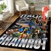 1Pc Animal Adventure Italian Style Rug, Office Carpet Indoor Outdoor Doormat, Non-Slip, Comfortable, Living, Christmas Halloween, Xmas Gift